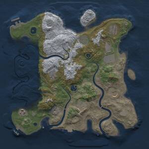 Thumbnail Rust Map: Procedural Map, Size: 3500, Seed: 1217929530, 15 Monuments