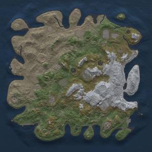 Thumbnail Rust Map: Procedural Map, Size: 4500, Seed: 29883, 19 Monuments