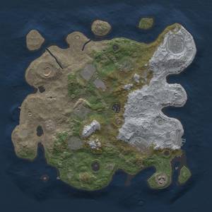 Thumbnail Rust Map: Procedural Map, Size: 3500, Seed: 1569982291, 17 Monuments