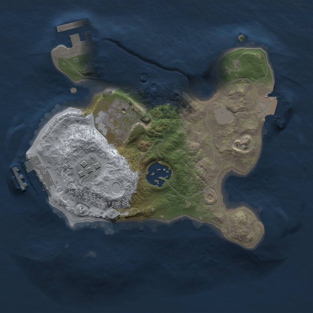 Rust Map: Procedural Map, Size: 2000, Seed: 1833687683, 6 Monuments