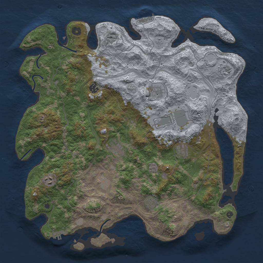 Rust Map: Procedural Map, Size: 4250, Seed: 782255930, 17 Monuments