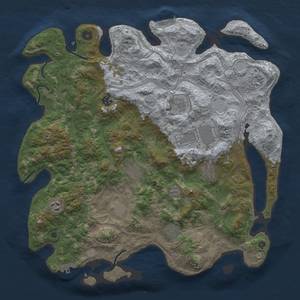 Thumbnail Rust Map: Procedural Map, Size: 4250, Seed: 782255930, 17 Monuments