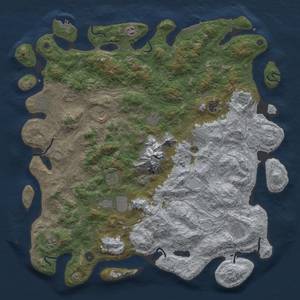 Thumbnail Rust Map: Procedural Map, Size: 5000, Seed: 2142347249, 18 Monuments