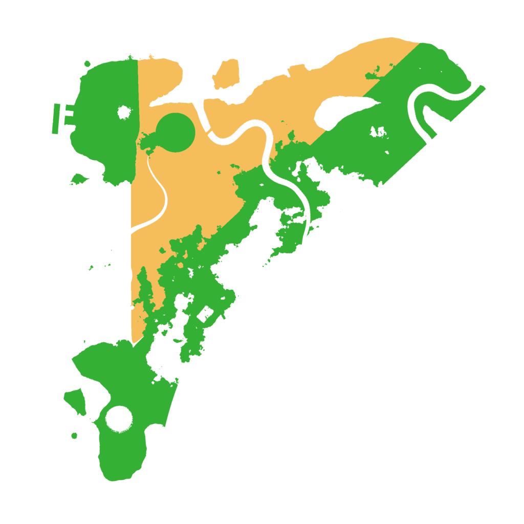 Biome Rust Map: Procedural Map, Size: 3500, Seed: 18494
