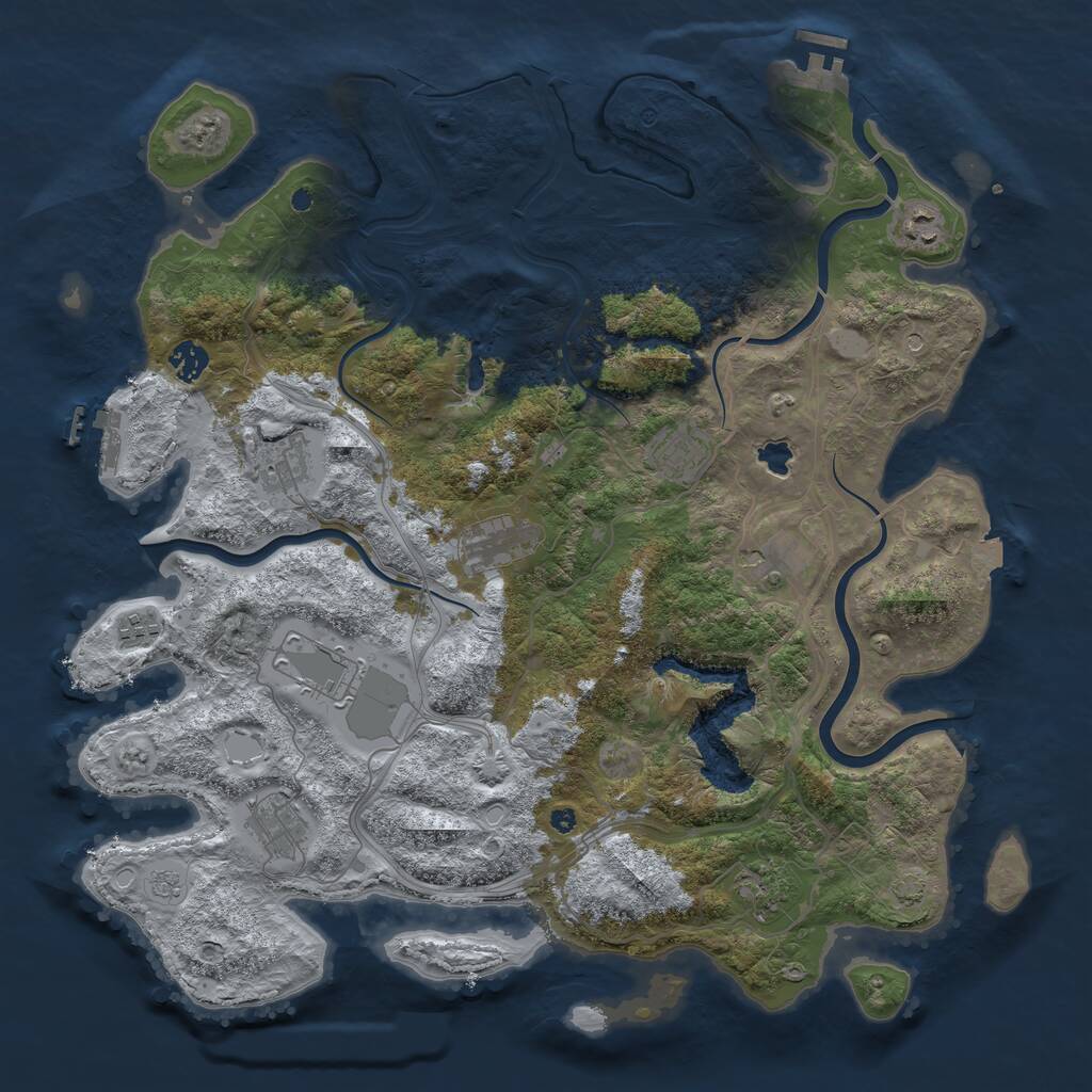 Rust Map: Procedural Map, Size: 4250, Seed: 2131, 16 Monuments