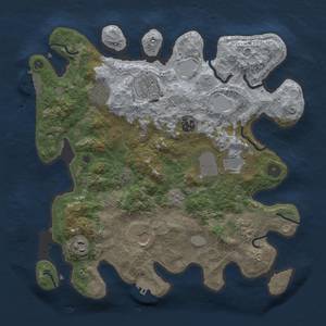 Thumbnail Rust Map: Procedural Map, Size: 3500, Seed: 841962054, 16 Monuments