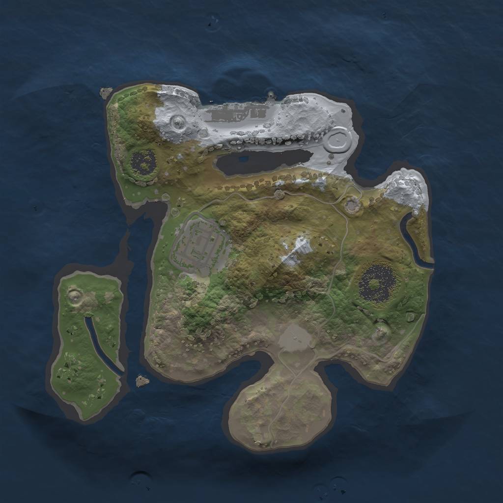 Rust Map: Procedural Map, Size: 2000, Seed: 196777979, 7 Monuments