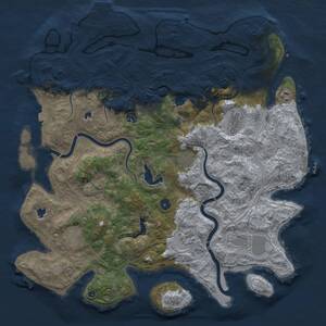 Thumbnail Rust Map: Procedural Map, Size: 4500, Seed: 749745888, 14 Monuments