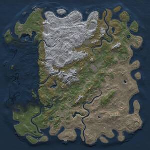 Thumbnail Rust Map: Procedural Map, Size: 6000, Seed: 40400, 17 Monuments