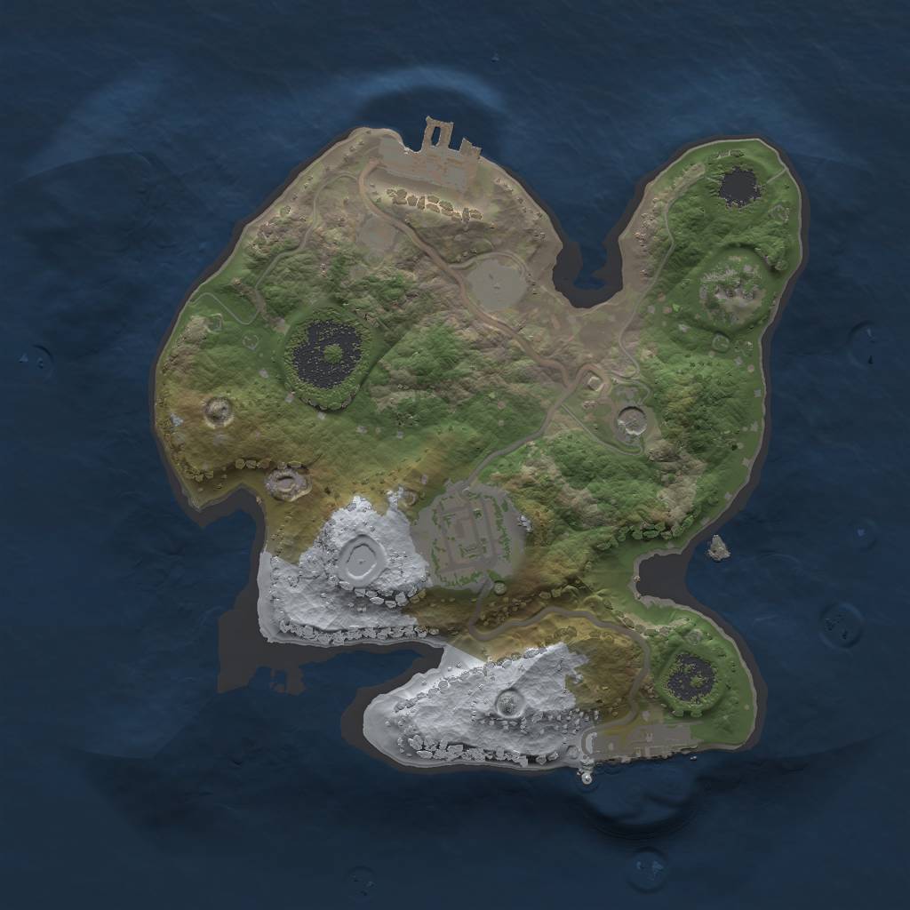 Rust Map: Procedural Map, Size: 2000, Seed: 456546, 9 Monuments