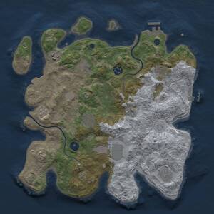 Thumbnail Rust Map: Procedural Map, Size: 3500, Seed: 956541534, 14 Monuments