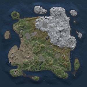 Thumbnail Rust Map: Procedural Map, Size: 3500, Seed: 15699821, 17 Monuments