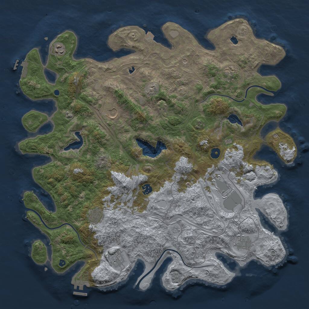 Rust Map: Procedural Map, Size: 4500, Seed: 587954, 15 Monuments