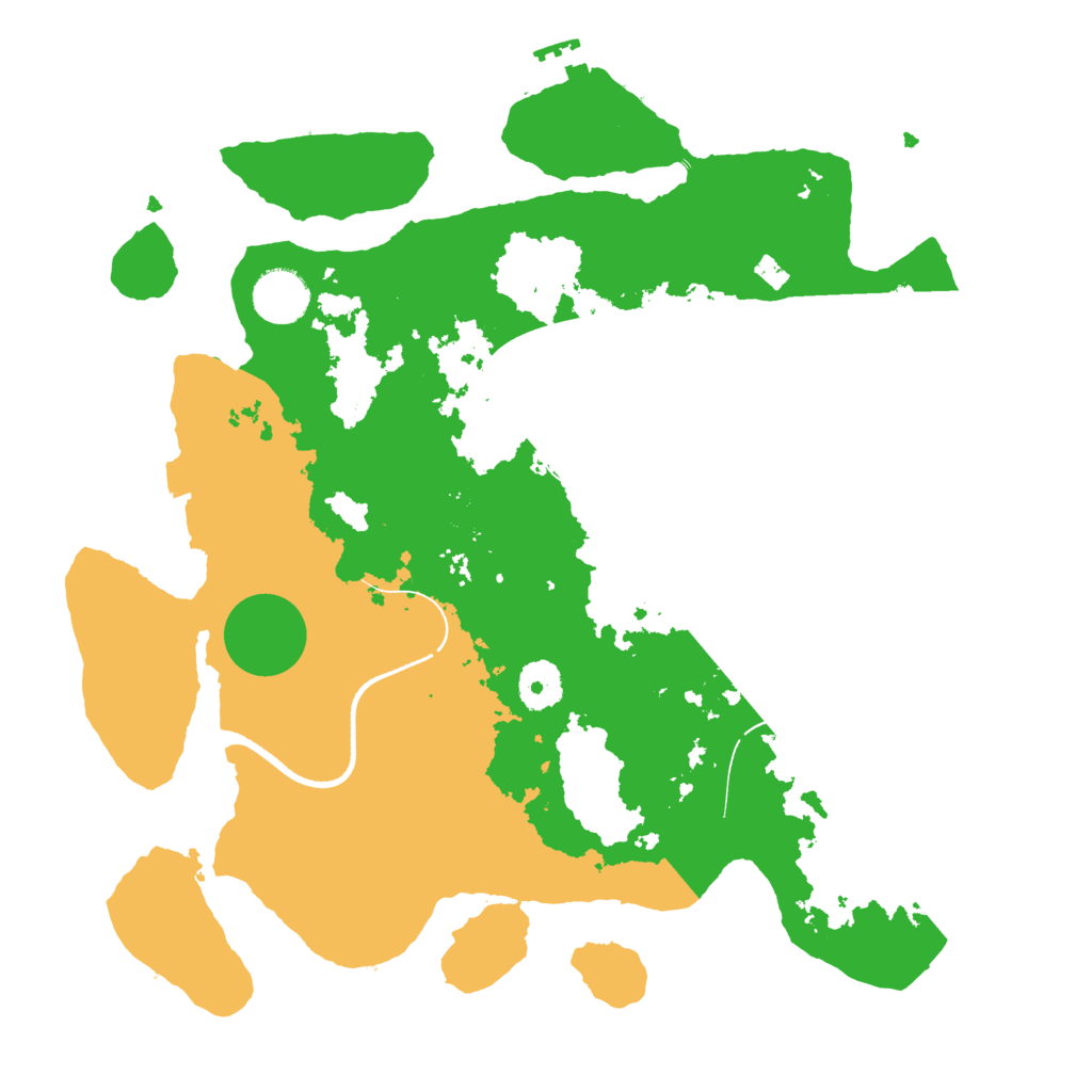 Biome Rust Map: Procedural Map, Size: 3500, Seed: 62096952