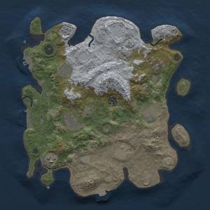 Thumbnail Rust Map: Procedural Map, Size: 3300, Seed: 1417, 16 Monuments