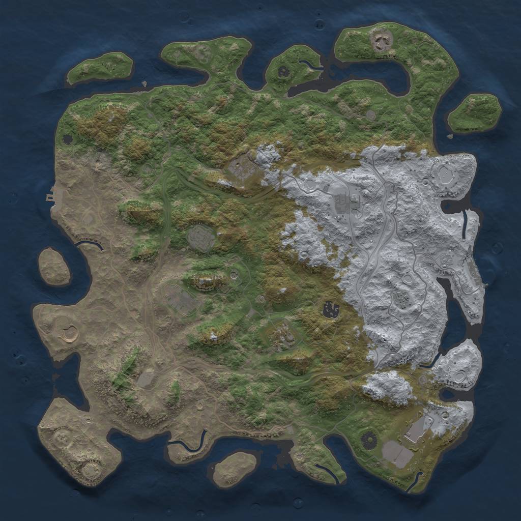 Rust Map: Procedural Map, Size: 4550, Seed: 450, 18 Monuments