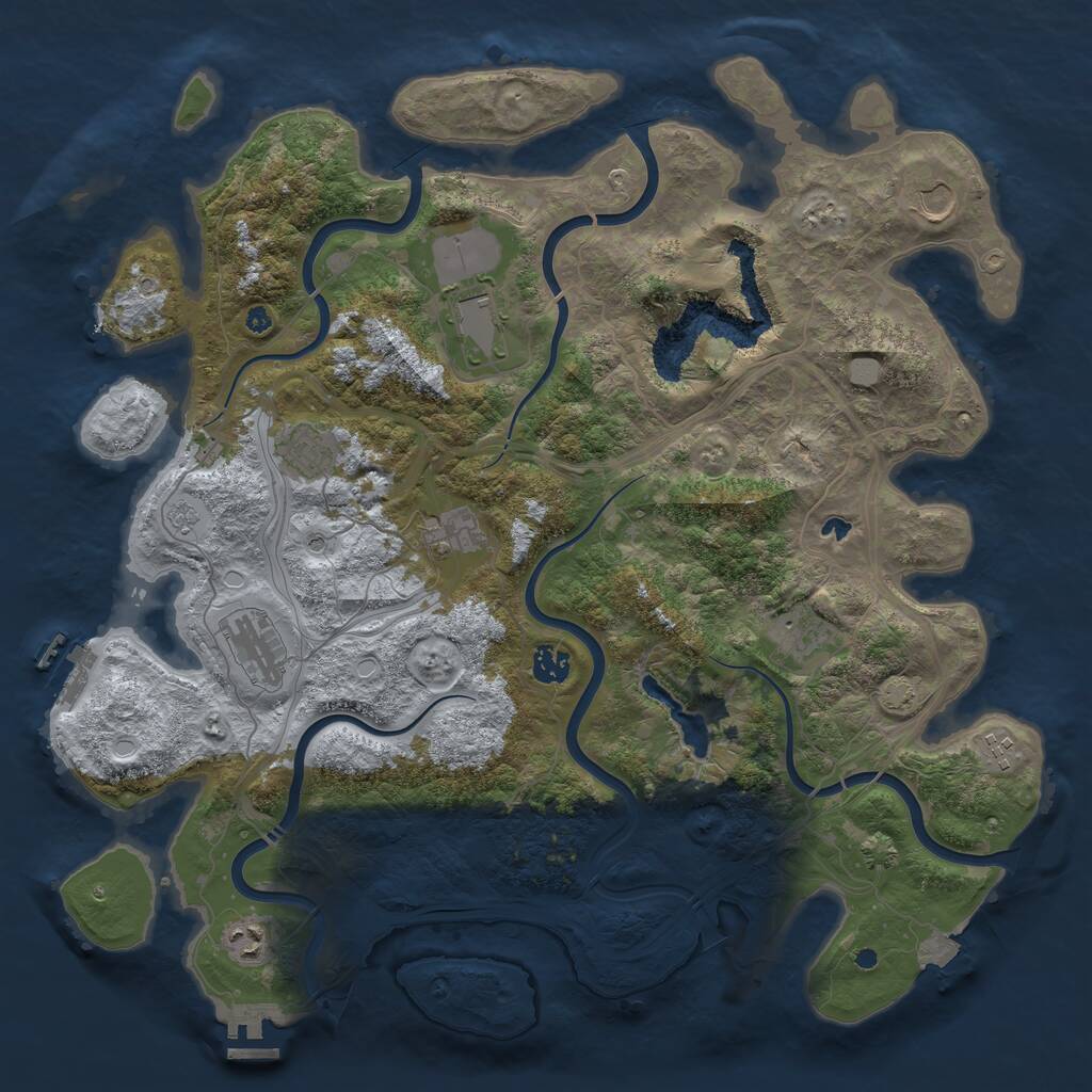 Rust Map: Procedural Map, Size: 4250, Seed: 623096084, 15 Monuments