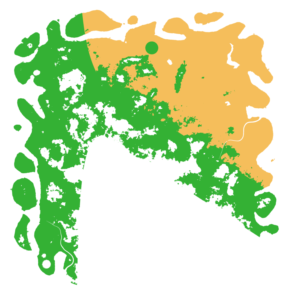 Biome Rust Map: Procedural Map, Size: 6000, Seed: 51555
