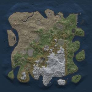 Thumbnail Rust Map: Procedural Map, Size: 3500, Seed: 835866899, 17 Monuments