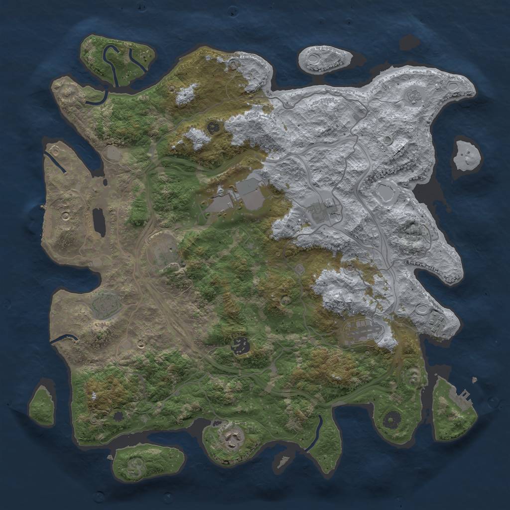 Rust Map: Procedural Map, Size: 4250, Seed: 76236978, 15 Monuments