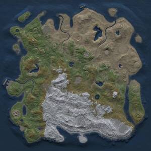 Thumbnail Rust Map: Procedural Map, Size: 4500, Seed: 1078033296, 17 Monuments