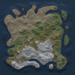 Thumbnail Rust Map: Procedural Map, Size: 3750, Seed: 88744360, 17 Monuments