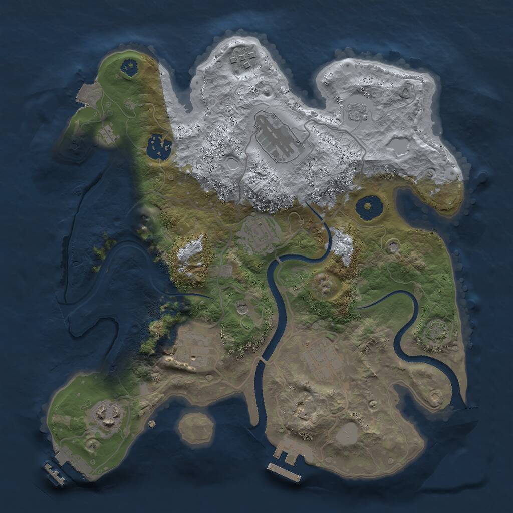 Rust Map: Procedural Map, Size: 3000, Seed: 430069393, 13 Monuments