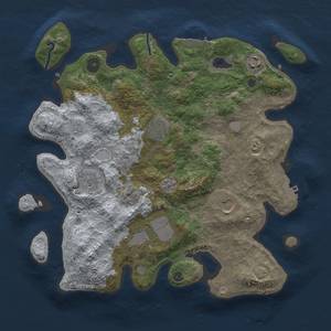 Thumbnail Rust Map: Procedural Map, Size: 3500, Seed: 854789176, 14 Monuments