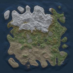 Thumbnail Rust Map: Procedural Map, Size: 4000, Seed: 1261749377, 16 Monuments