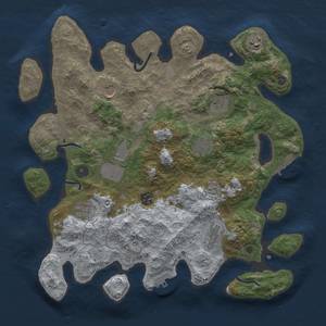 Thumbnail Rust Map: Procedural Map, Size: 3750, Seed: 198451563, 17 Monuments