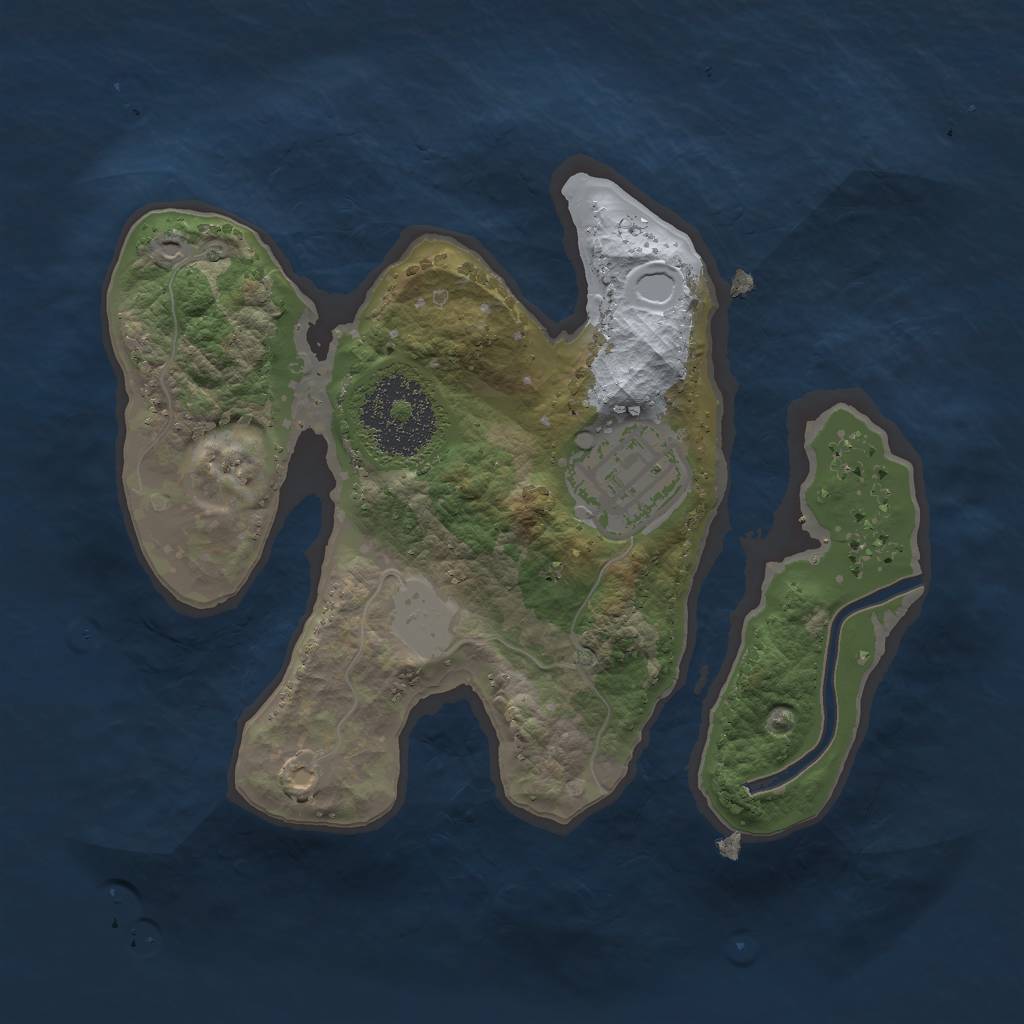 Rust Map: Procedural Map, Size: 2000, Seed: 687862681, 6 Monuments