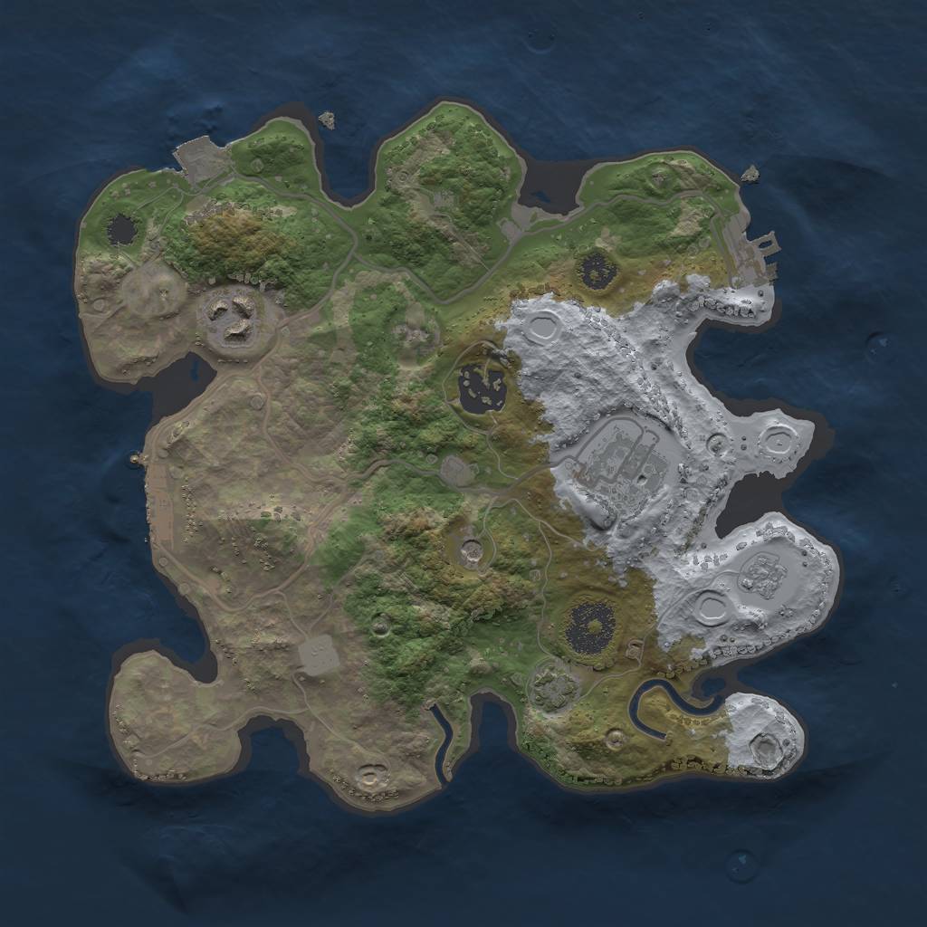 Rust Map: Procedural Map, Size: 2700, Seed: 198348333, 11 Monuments