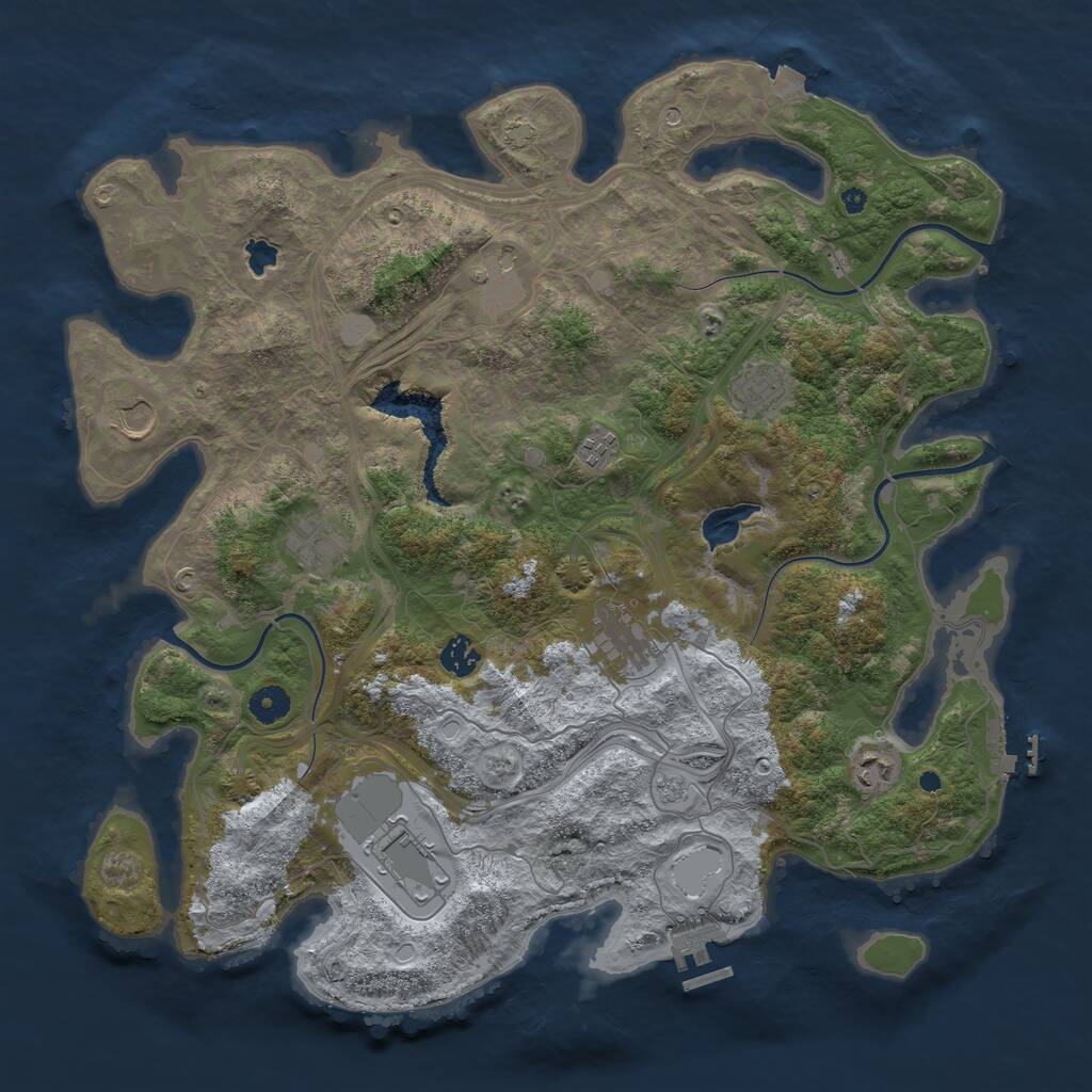 Rust Map: Procedural Map, Size: 4250, Seed: 1548487911, 15 Monuments