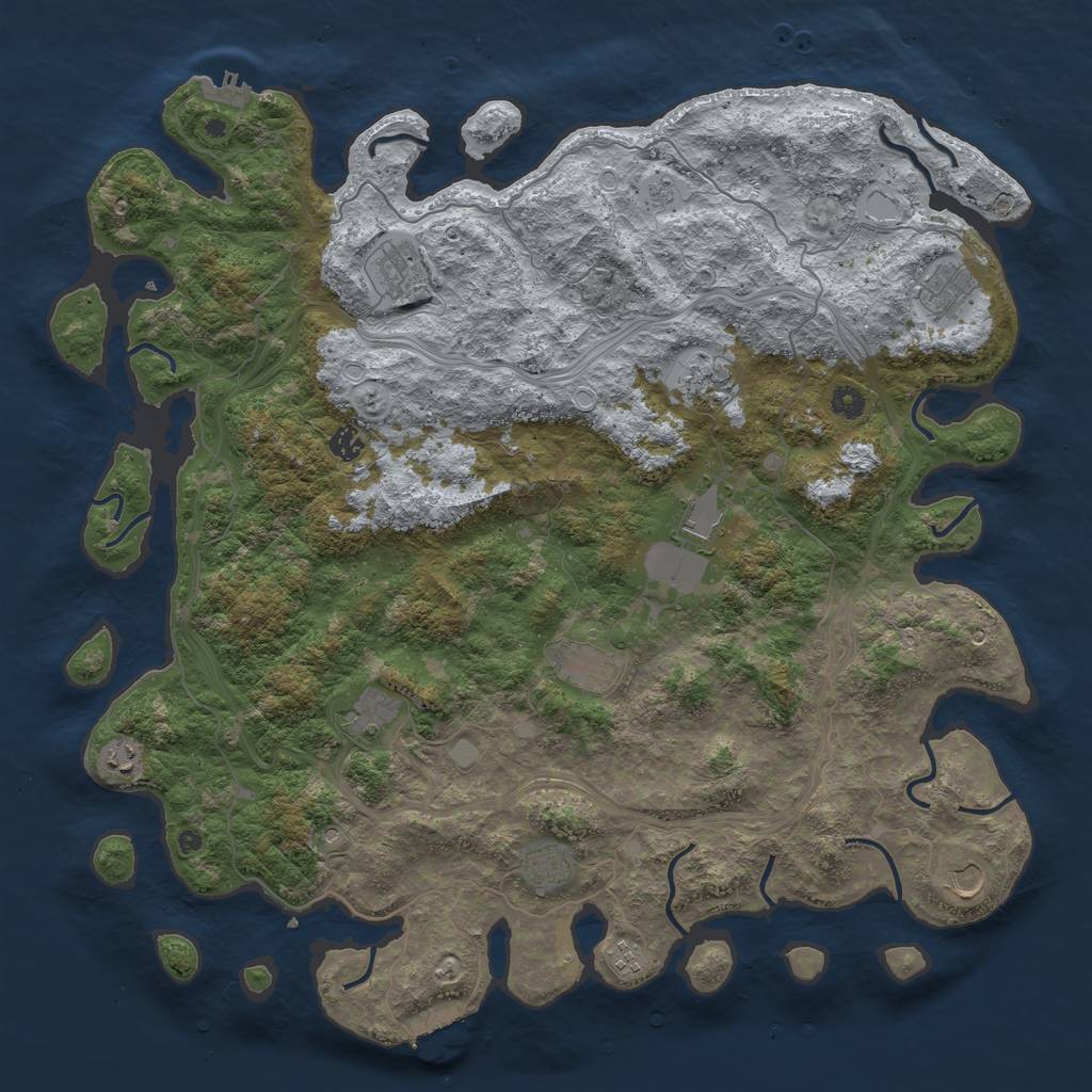 Rust Map: Procedural Map, Size: 4800, Seed: 1573363978, 18 Monuments