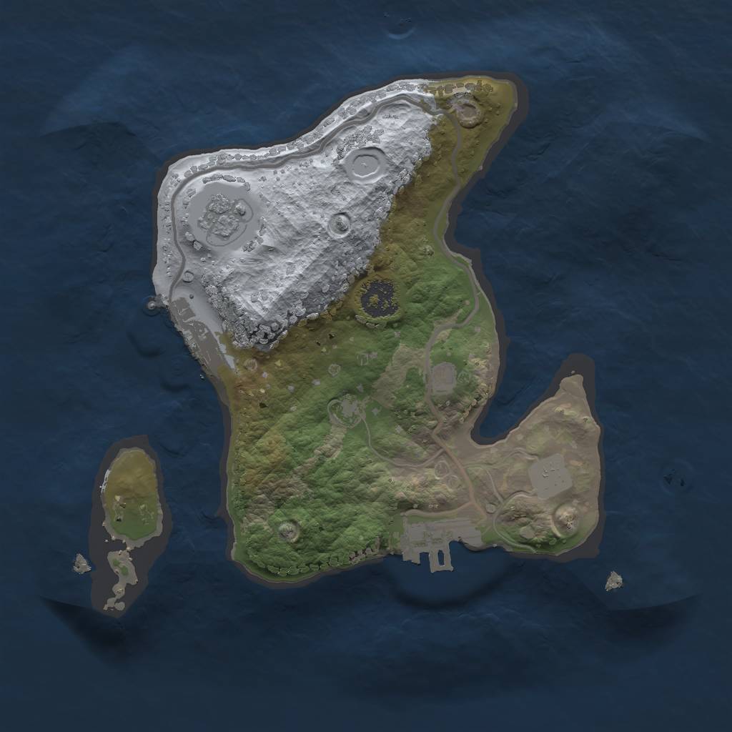 Rust Map: Procedural Map, Size: 2000, Seed: 797, 6 Monuments