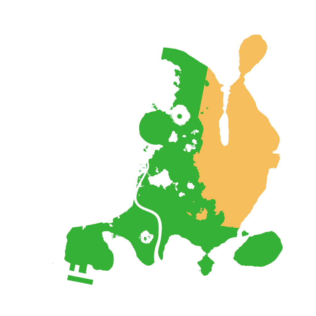 Biome Rust Map: Procedural Map, Size: 2500, Seed: 7398