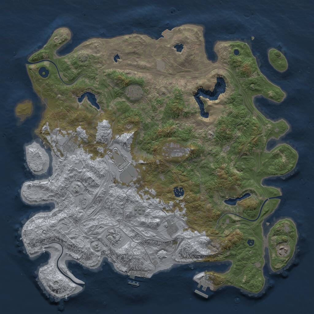 Rust Map: Procedural Map, Size: 4500, Seed: 78845612, 15 Monuments