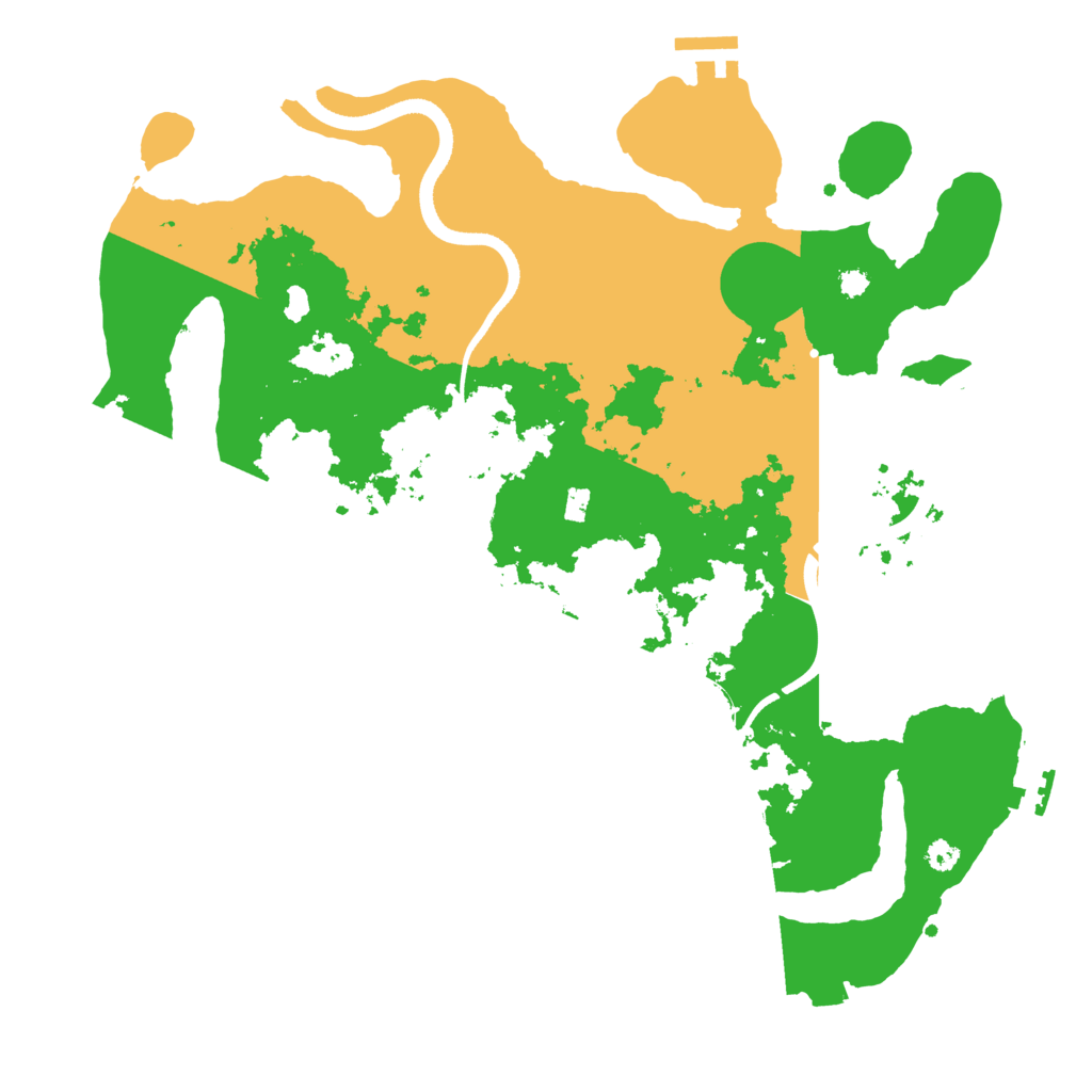 Biome Rust Map: Procedural Map, Size: 3500, Seed: 49218807