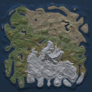 Thumbnail Rust Map: Procedural Map, Size: 5000, Seed: 61287, 17 Monuments