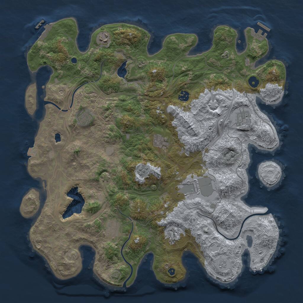 Rust Map: Procedural Map, Size: 4250, Seed: 325520412, 15 Monuments