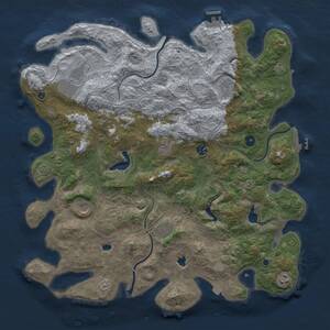 Thumbnail Rust Map: Procedural Map, Size: 4500, Seed: 629087445, 15 Monuments