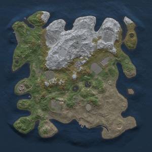 Thumbnail Rust Map: Procedural Map, Size: 3500, Seed: 2096114294, 17 Monuments