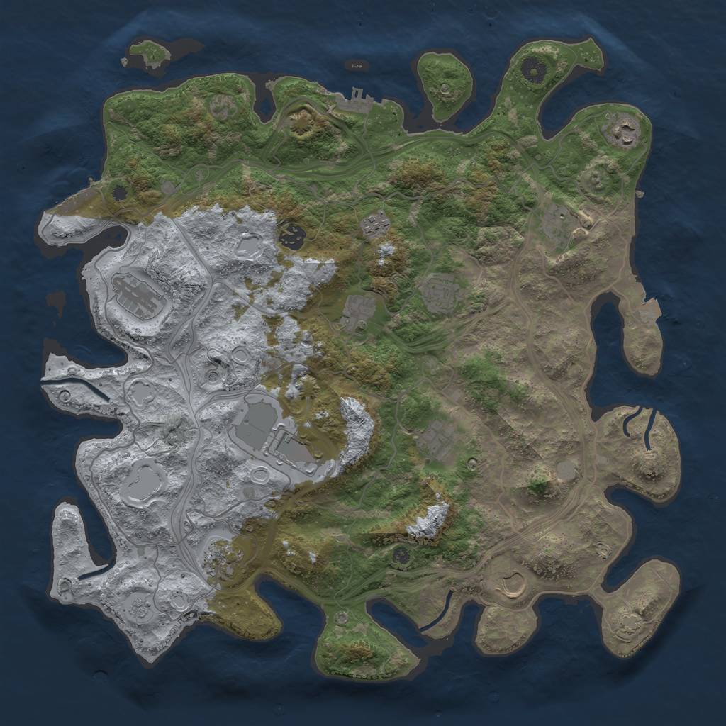 Rust Map: Procedural Map, Size: 4250, Seed: 48671, 19 Monuments