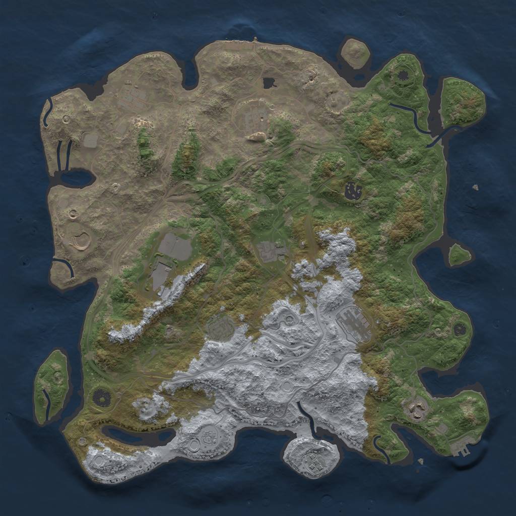 Rust Map: Procedural Map, Size: 4250, Seed: 170485, 17 Monuments
