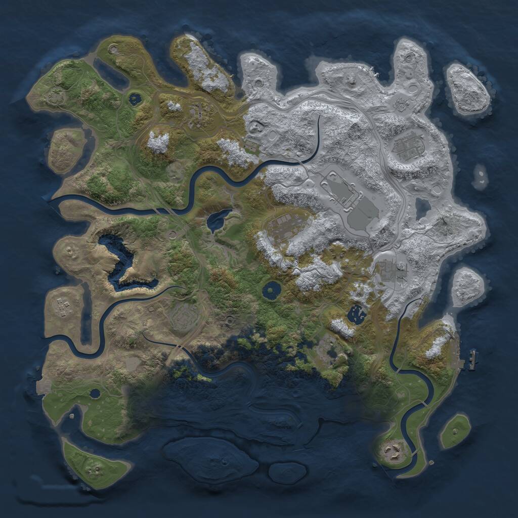 Rust Map: Procedural Map, Size: 4250, Seed: 31944, 15 Monuments