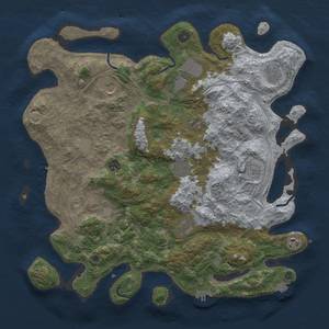 Thumbnail Rust Map: Procedural Map, Size: 4300, Seed: 1233731583, 19 Monuments