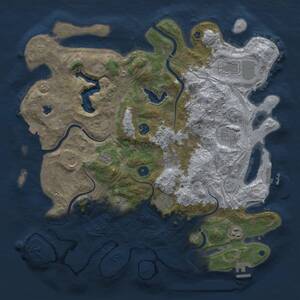 Thumbnail Rust Map: Procedural Map, Size: 4300, Seed: 1233731583, 15 Monuments