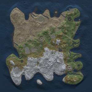 Thumbnail Rust Map: Procedural Map, Size: 3500, Seed: 850808942, 16 Monuments