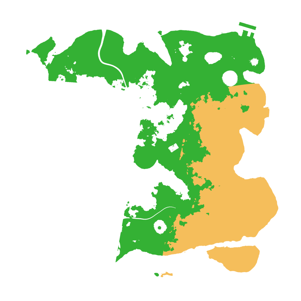 Biome Rust Map: Procedural Map, Size: 3500, Seed: 75287360