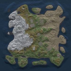 Thumbnail Rust Map: Procedural Map, Size: 4000, Seed: 990215, 17 Monuments